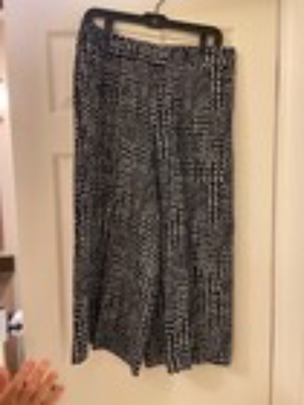 ANN TAYLOR LOFT Cropped Pants Casual Navy Blue/White  Print Size 8 NWT